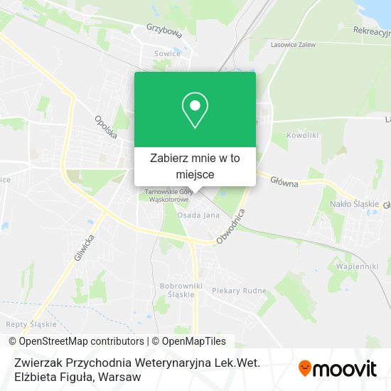 Mapa Zwierzak Przychodnia Weterynaryjna Lek.Wet. Elżbieta Figuła