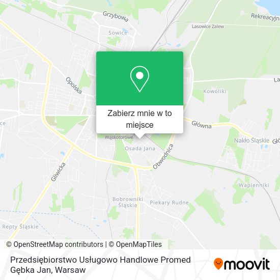 Mapa Przedsiębiorstwo Usługowo Handlowe Promed Gębka Jan