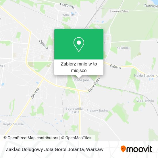 Mapa Zakład Usługowy Jola Gorol Jolanta