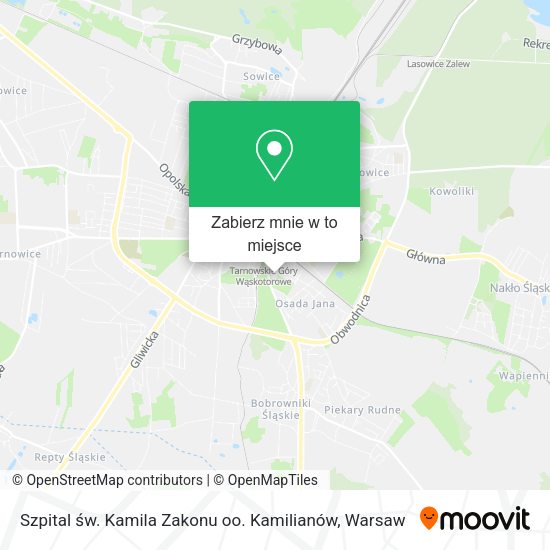 Mapa Szpital św. Kamila Zakonu oo. Kamilianów