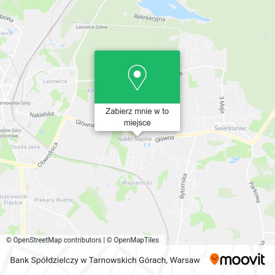 Mapa Bank Spółdzielczy w Tarnowskich Górach