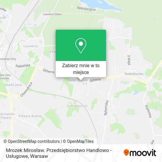 Mapa Mrozek Mirosław. Przedsiębiorstwo Handlowo - Usługowe