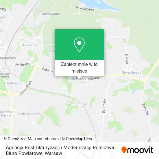 Mapa Agencja Restrukturyzacji i Modernizacji Rolnictwa. Biuro Powiatowe