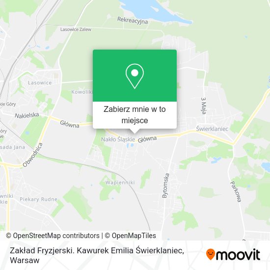 Mapa Zakład Fryzjerski. Kawurek Emilia Świerklaniec