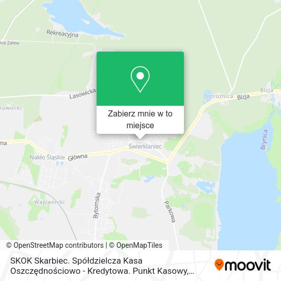 Mapa SKOK Skarbiec. Spółdzielcza Kasa Oszczędnościowo - Kredytowa. Punkt Kasowy