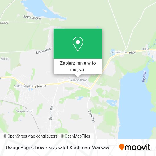 Mapa Usługi Pogrzebowe Krzysztof Kochman