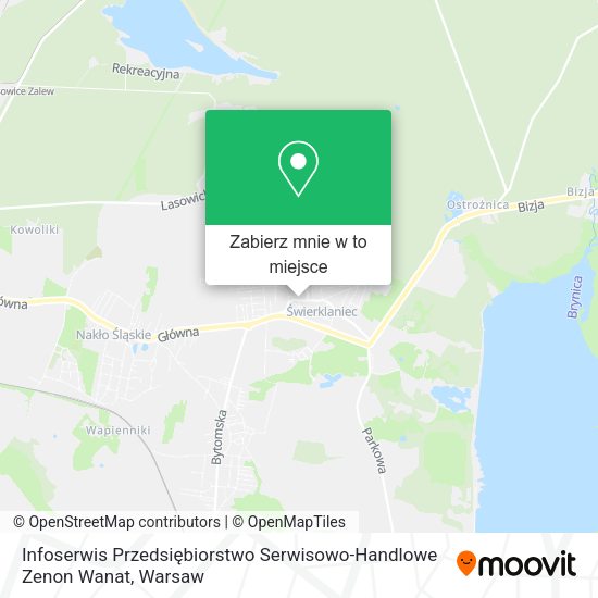 Mapa Infoserwis Przedsiębiorstwo Serwisowo-Handlowe Zenon Wanat