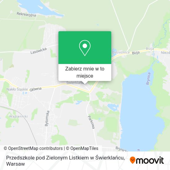 Mapa Przedszkole pod Zielonym Listkiem w Świerklańcu