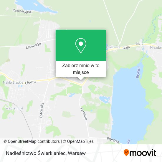 Mapa Nadleśnictwo Świerklaniec