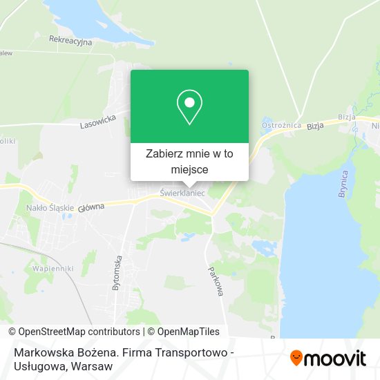 Mapa Markowska Bożena. Firma Transportowo - Usługowa