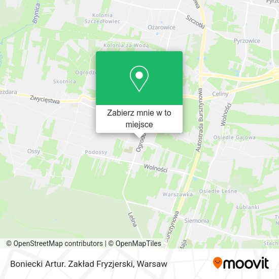 Mapa Boniecki Artur. Zakład Fryzjerski