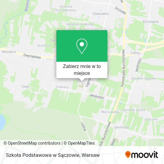 Mapa Szkoła Podstawowa w Sączowie