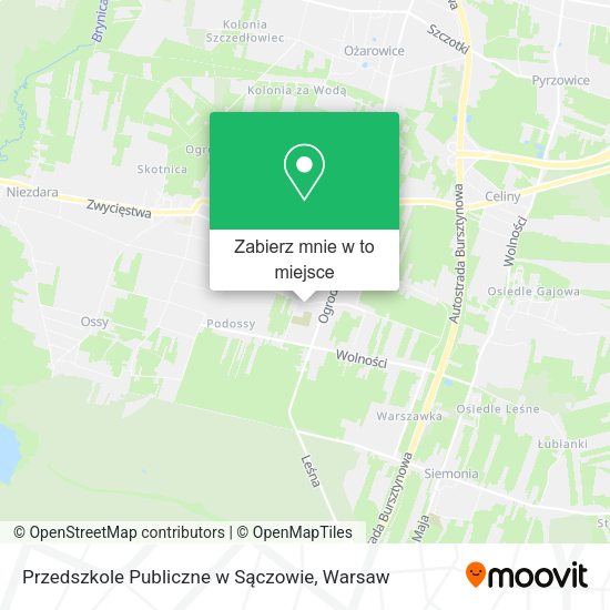 Mapa Przedszkole Publiczne w Sączowie