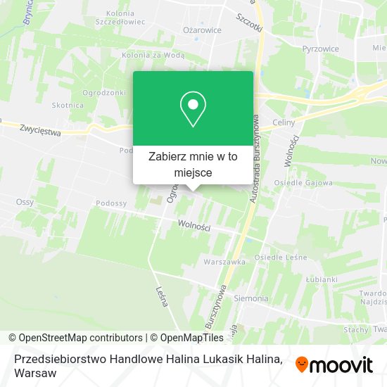 Mapa Przedsiebiorstwo Handlowe Halina Lukasik Halina