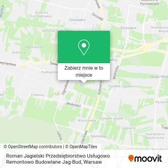 Mapa Roman Jagielski Przedsiębiorstwo Usługowo Remontowo Budowlane Jag-Bud