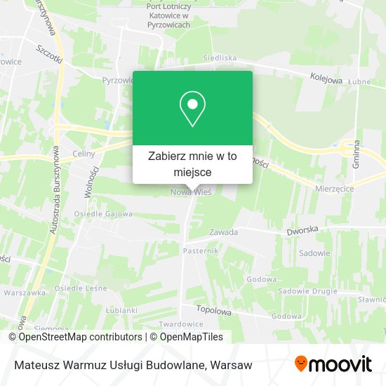 Mapa Mateusz Warmuz Usługi Budowlane