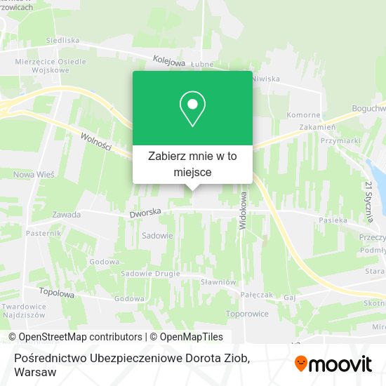 Mapa Pośrednictwo Ubezpieczeniowe Dorota Ziob