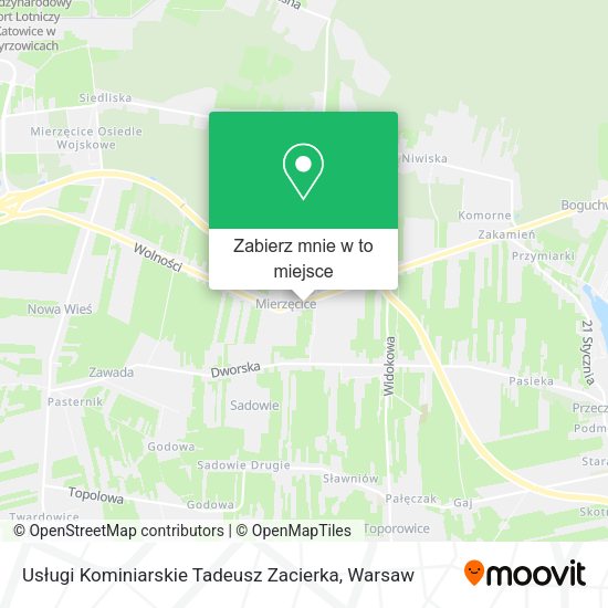 Mapa Usługi Kominiarskie Tadeusz Zacierka