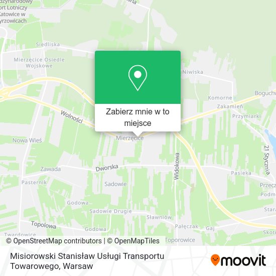 Mapa Misiorowski Stanisław Usługi Transportu Towarowego