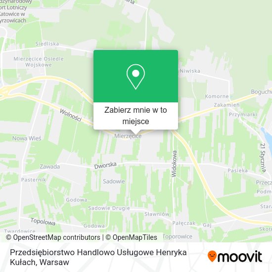 Mapa Przedsiębiorstwo Handlowo Usługowe Henryka Kułach