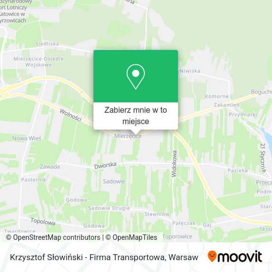 Mapa Krzysztof Słowiński - Firma Transportowa