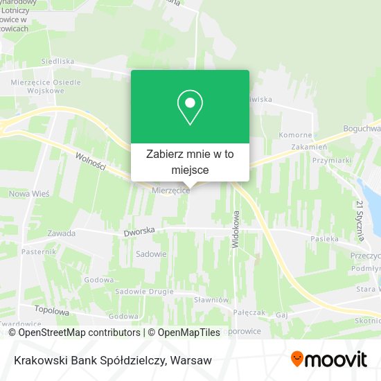 Mapa Krakowski Bank Spółdzielczy