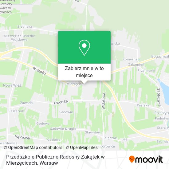 Mapa Przedszkole Publiczne Radosny Zakątek w Mierzęcicach