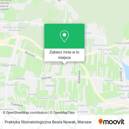 Mapa Praktyka Stomatologiczna Beata Nowak