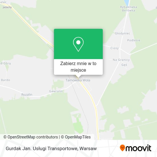 Mapa Gurdak Jan. Usługi Transportowe