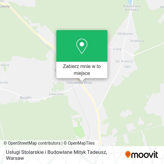 Mapa Usługi Stolarskie i Budowlane Mityk Tadeusz