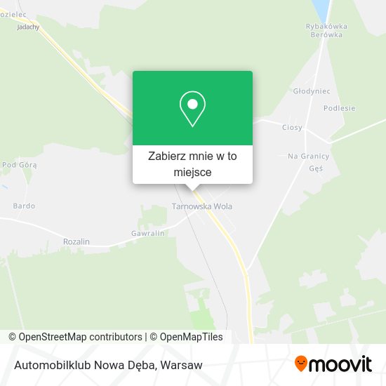 Mapa Automobilklub Nowa Dęba