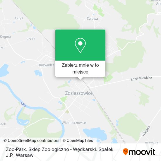 Mapa Zoo-Park. Sklep Zoologiczno - Wędkarski. Spałek J.P.