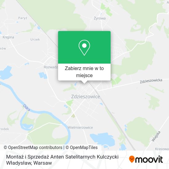 Mapa Montaż i Sprzedaż Anten Satelitarnych Kulczycki Władysław