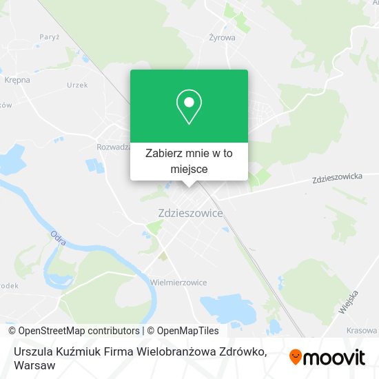 Mapa Urszula Kuźmiuk Firma Wielobranżowa Zdrówko