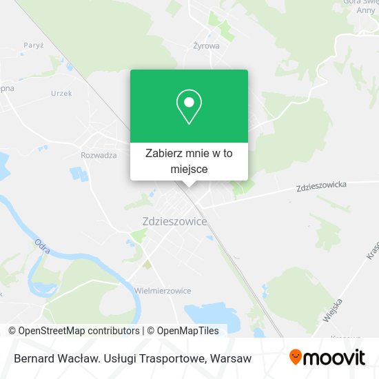 Mapa Bernard Wacław. Usługi Trasportowe