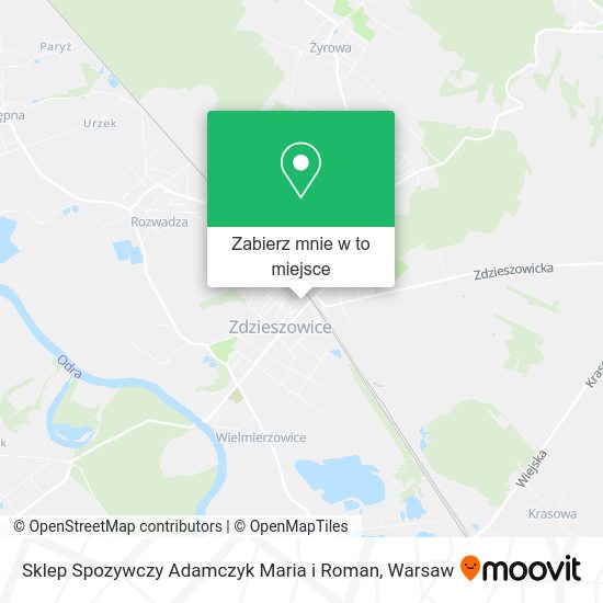 Mapa Sklep Spozywczy Adamczyk Maria i Roman