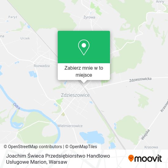 Mapa Joachim Świeca Przedsiębiorstwo Handlowo Usługowe Marion