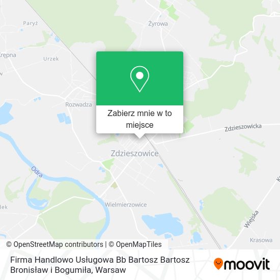 Mapa Firma Handlowo Usługowa Bb Bartosz Bartosz Bronisław i Bogumiła