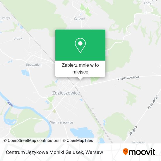 Mapa Centrum Językowe Moniki Galusek