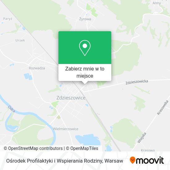 Mapa Ośrodek Profilaktyki i Wspierania Rodziny