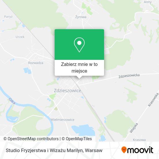 Mapa Studio Fryzjerstwa i Wizażu Marilyn