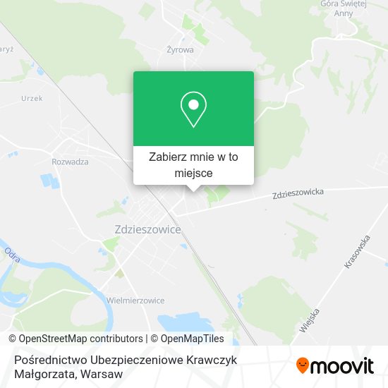 Mapa Pośrednictwo Ubezpieczeniowe Krawczyk Małgorzata