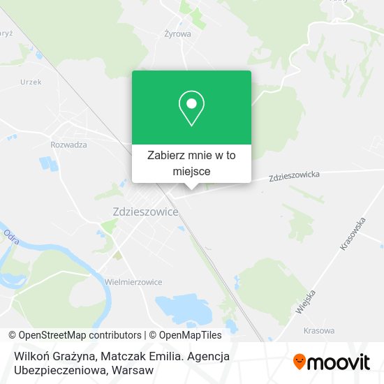 Mapa Wilkoń Grażyna, Matczak Emilia. Agencja Ubezpieczeniowa