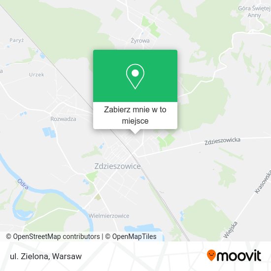 Mapa ul. Zielona