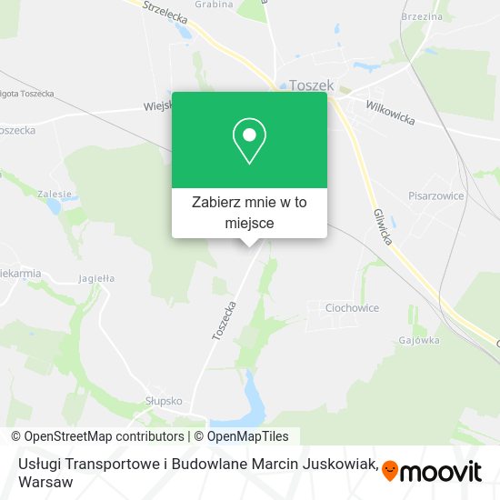 Mapa Usługi Transportowe i Budowlane Marcin Juskowiak