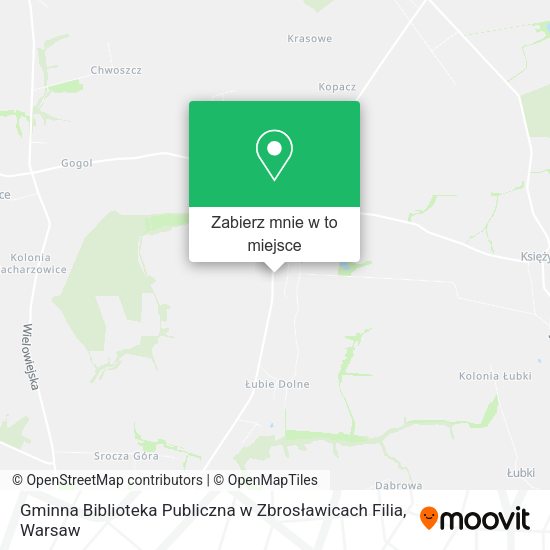 Mapa Gminna Biblioteka Publiczna w Zbrosławicach Filia