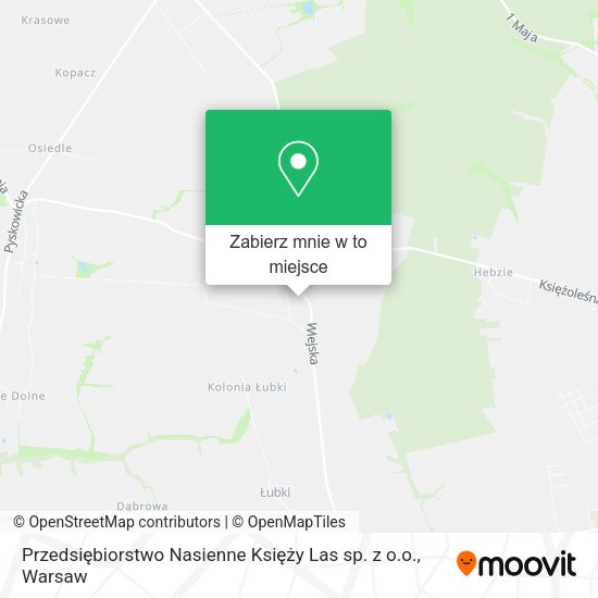 Mapa Przedsiębiorstwo Nasienne Księży Las sp. z o.o.