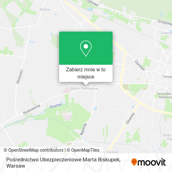 Mapa Pośrednictwo Ubezpieczeniowe Marta Biskupek