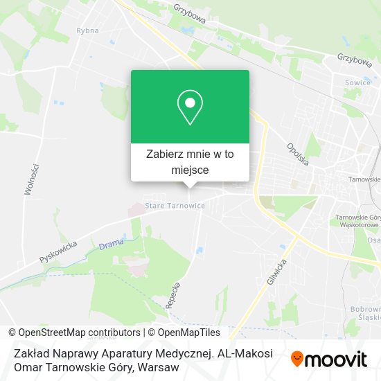 Mapa Zakład Naprawy Aparatury Medycznej. AL-Makosi Omar Tarnowskie Góry