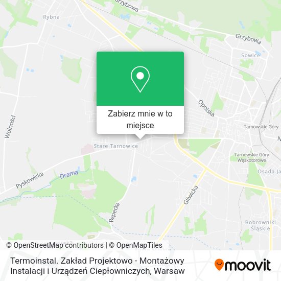 Mapa Termoinstal. Zakład Projektowo - Montażowy Instalacji i Urządzeń Ciepłowniczych